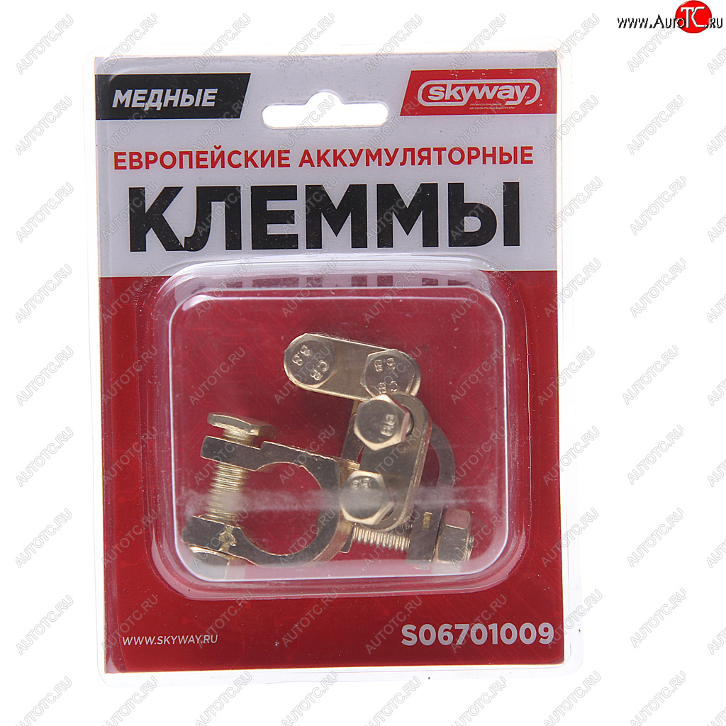 419 р. Клемма АКБ универсальная медная (2шт.) SKYWAY SKYWAY s06701009  с доставкой в г. Керчь