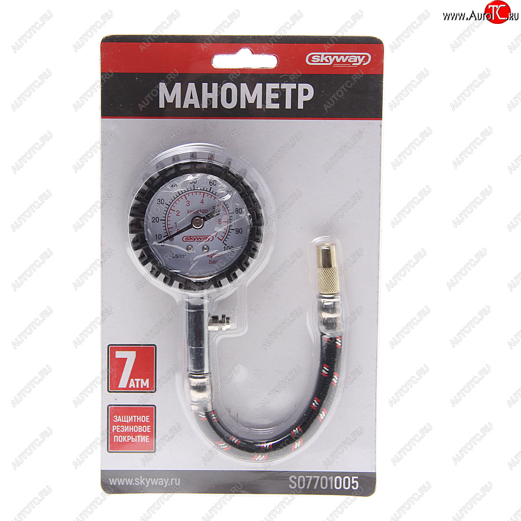 889 р. Манометр шинный механический 7атм. SKYWAY SKYWAY s07701005  с доставкой в г. Керчь