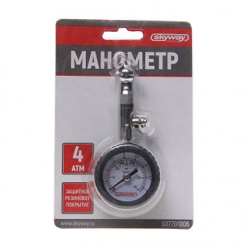 889 р. Манометр шинный механический 4атм. SKYWAY SKYWAY s07701006  с доставкой в г. Керчь. Увеличить фотографию 2