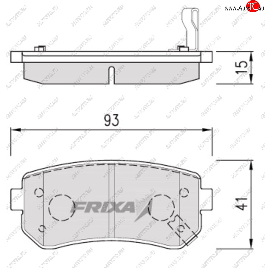 5 299 р. Колодки тормозные задние (4шт.) HANKOOK FRIXA KIA Rio 2 JB дорестайлинг седан (2005-2009)  с доставкой в г. Керчь