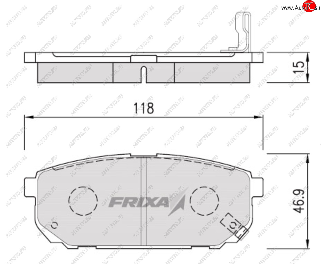 2 399 р. Колодки тормозные задние (4шт.) FRIXA KIA Sorento BL дорестайлинг (2002-2006)  с доставкой в г. Керчь