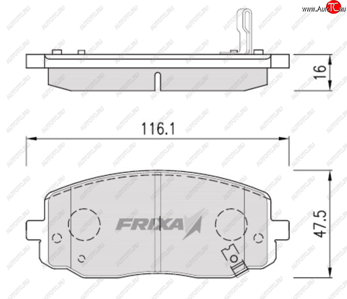 1 489 р. Колодки тормозные передние (4шт.) FRIXA Hyundai i10 BA дорестайлинг (2013-2016)  с доставкой в г. Керчь