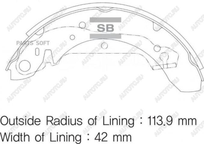 1 229 р. Колодки тормозные задние барабанные (4шт.) SANGSIN Hyundai Sonata Y3 рестайлинг (1996-1998)  с доставкой в г. Керчь