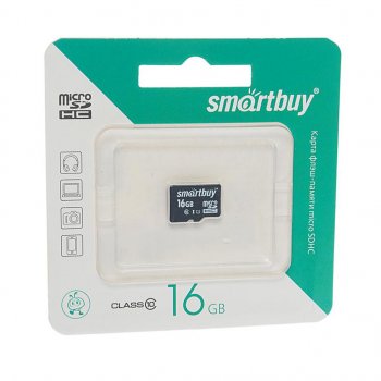 Карта памяти 16GB MicroSD class 10 SMART BUY SMART BUY sb16gbsdcl10-00