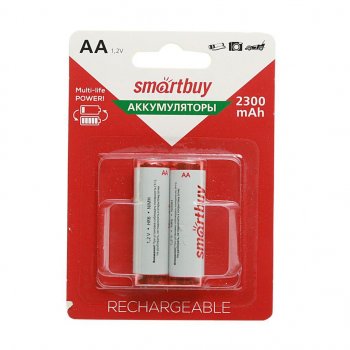 Батарейка AA HR6 1.2V аккумулятор Ni-MH 2300mAh блистер (2шт.) SMART BUY SMART BUY sbbr-2a02bl2300