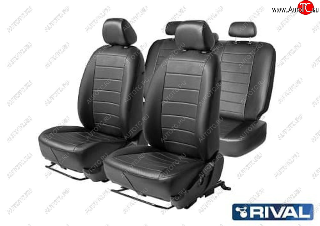5 999 р. Авточехлы HYUNDAI Elantra седан (16-) экокожа черные комплект RIVAL RIVAL sc.2306.1 RIVAL sc.2306.1  с доставкой в г. Керчь