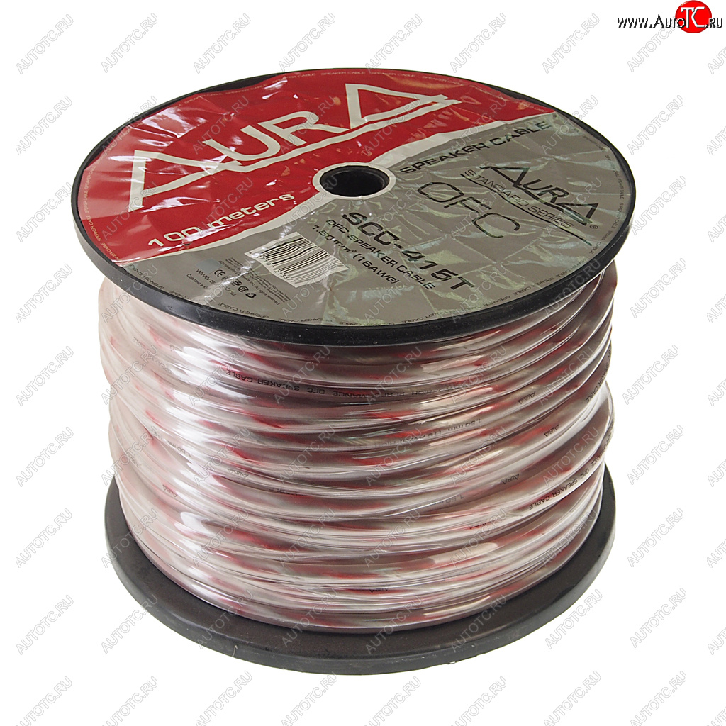 234 р. Кабель акустический 16Ga (2х1.5мм) 1м AURA AURA scc-415t 100м  с доставкой в г. Керчь