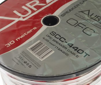 459 р. Кабель акустический 12Ga (2х4мм) 1м AURA AURA scc-440t 30м  с доставкой в г. Керчь. Увеличить фотографию 2