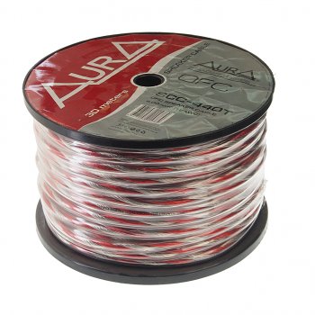 459 р. Кабель акустический 12Ga (2х4мм) 1м AURA AURA scc-440t 30м  с доставкой в г. Керчь. Увеличить фотографию 1