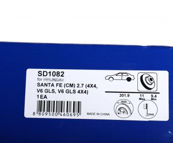 2 899 р. Диск тормозной HYUNDAI Santa Fe (06-) задний (1шт.) SANGSIN SANGSIN sd1082  с доставкой в г. Керчь. Увеличить фотографию 4