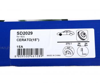 2 999 р. Диск тормозной KIA Cerato (04-) передний (1шт.) SANGSIN SANGSIN sd2029  с доставкой в г. Керчь. Увеличить фотографию 6