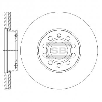Диск тормозной VW Golf,Touran AUDI A3 SEAT Ibiza SKODA Octavia передний (1шт.) SANGSIN SANGSIN sd5405