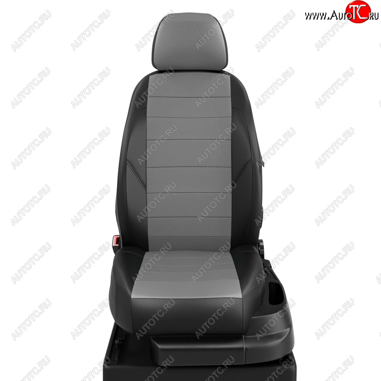 7 949 р. Авточехлы SKODA Rapid (12-) VW Polo (20-) лифтбек экокожа черно-серые AVTOLIDER AVTOLIDER sk23-0401-ec02  с доставкой в г. Керчь