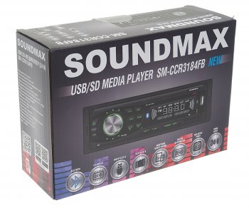 2 399 р. Магнитола автомобильная 1DIN 24V SOUNDMAX SOUNDMAX sm-ccr3184fb  с доставкой в г. Керчь. Увеличить фотографию 4