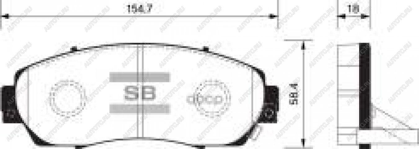 2 399 р. Колодки тормозные передние (4шт.) SANGSIN Honda CR-V RE1,RE2,RE3,RE4,RE5,RE7 дорестайлинг (2007-2010)  с доставкой в г. Керчь