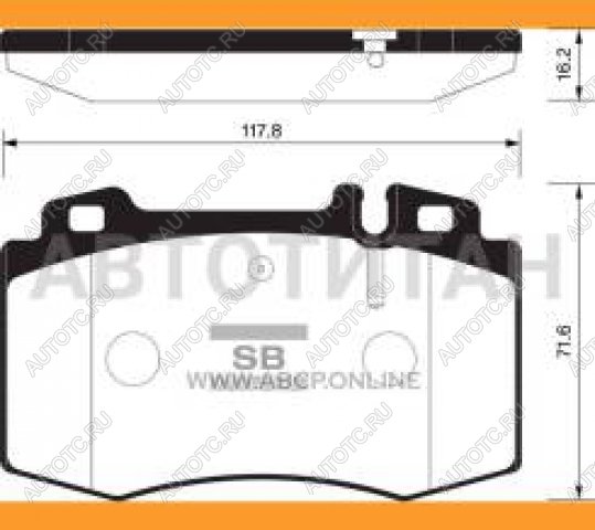 3 069 р. Колодки тормозные передние (4шт.) SANGSIN Mercedes-Benz C-Class W203 дорестайлинг седан (2000-2004)  с доставкой в г. Керчь