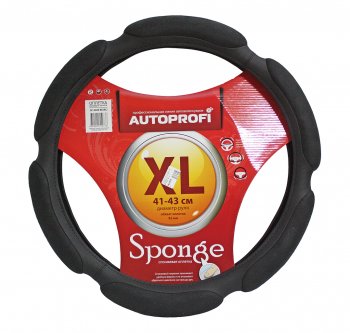 1 099 р. Оплетка руля (XL) 41-43см алькантара спонжевая (6 подушечек) AUTOPROFI AUTOPROFI sp-5026 bk (xl)  с доставкой в г. Керчь. Увеличить фотографию 1