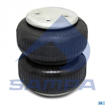 3 899 р. Пневморессора SAF (две секции) (2 шп. M10,1 отв. штуц. М12х1.5) SAMPA SAMPA sp55225-2p06  с доставкой в г. Керчь. Увеличить фотографию 1