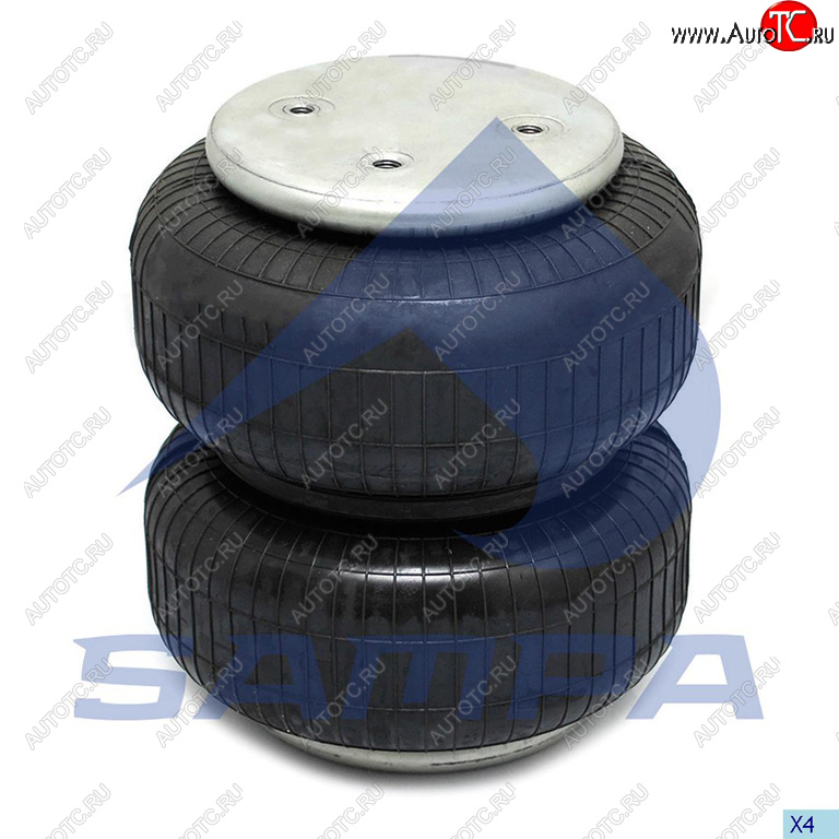 3 899 р. Пневморессора SAF (две секции) (2 шп. M10,1 отв. штуц. М12х1.5) SAMPA SAMPA sp55225-2p06  с доставкой в г. Керчь