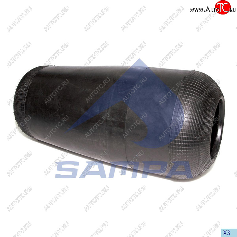 2 299 р. Пневморессора VOLVO (чулок) (492х240мм,отв. 130.8х130.8мм) SAMPA SAMPA sp55713  с доставкой в г. Керчь