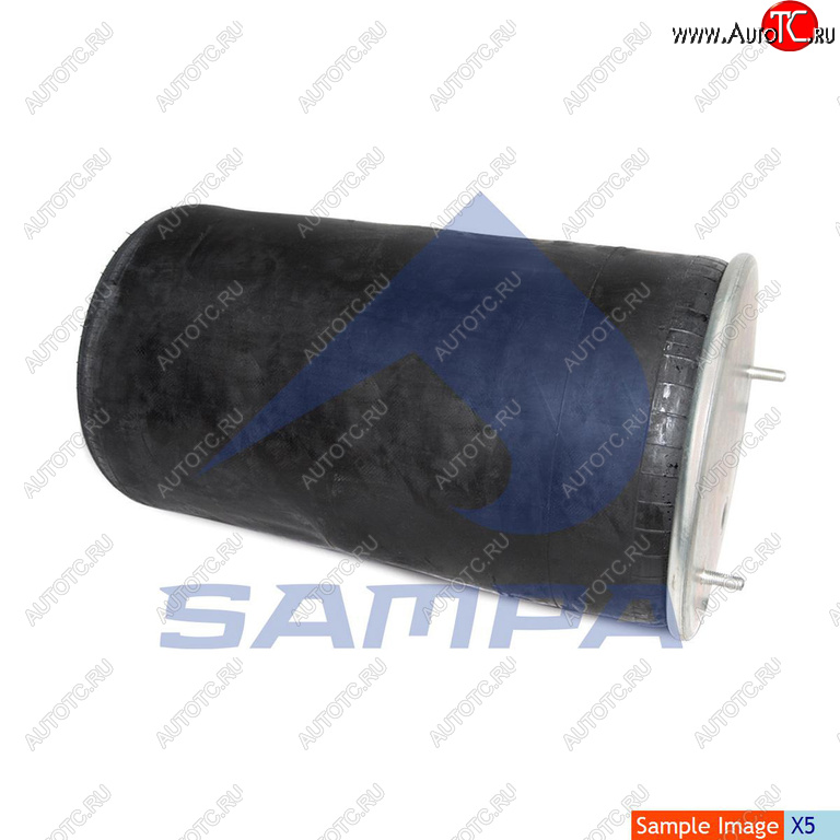 5 249 р. Пневморессора BPW (без стакана,2 шп. M12 смещены,1 отв.штуц. M22х1.5мм) SAMPA SAMPA sp55881  с доставкой в г. Керчь