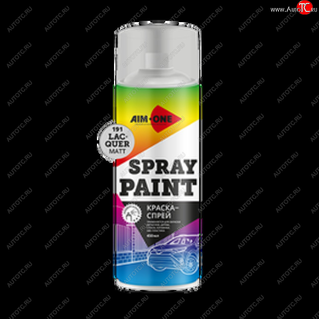 265 р. Лак матовый аэрозоль 450мл Spray Paint Lacquer Matt AIM-ONE AIM-ONE sp-ml191  с доставкой в г. Керчь