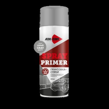 265 р. Грунт серый матовый аэрозоль 450мл Spray Primer Gray Matt AIM-ONE AIM-ONE spr-mg48  с доставкой в г. Керчь. Увеличить фотографию 1