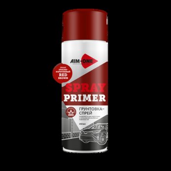 258 р. Грунт красно-коричневый аэрозоль 450мл Spray Primer Red Brown AIM-ONE AIM-ONE spr-rb142 AIM-ONE spr-rb142  с доставкой в г. Керчь. Увеличить фотографию 1