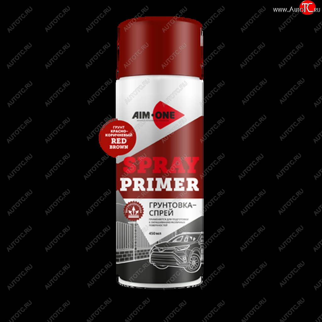 258 р. Грунт красно-коричневый аэрозоль 450мл Spray Primer Red Brown AIM-ONE AIM-ONE spr-rb142 AIM-ONE spr-rb142  с доставкой в г. Керчь