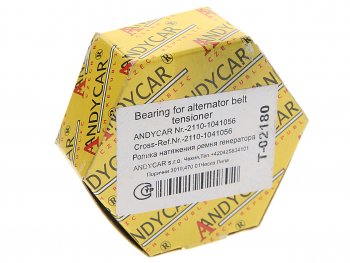 759 р. Ролик натяжной ВАЗ-2110,2170 привода компрессора ANDYCAR ANDYCAR t-02180  с доставкой в г. Керчь. Увеличить фотографию 3