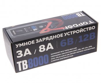11 949 р. Устройство зарядное 6-12V 8А 260Ач (автомат) IP 65 TOPDON TOPDON tb8000  с доставкой в г. Керчь. Увеличить фотографию 3