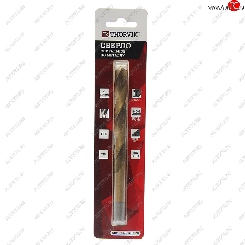 218 р. Сверло по металлу 12.5х151мм HSS Titanium THORVIK THORVIK tdb125ntb  с доставкой в г. Керчь
