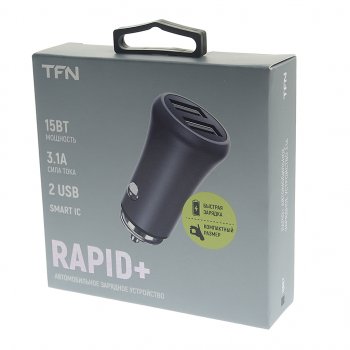 499 р. Устройство зарядное в прикуриватель 2USB 12V TFN TFN tfn-ccrpd02  с доставкой в г. Керчь. Увеличить фотографию 3