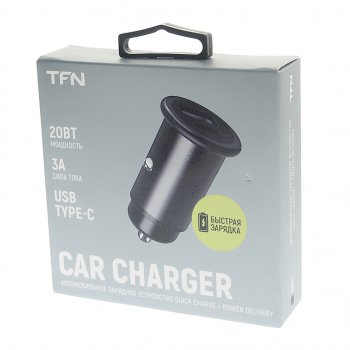 569 р. Устройство зарядное в прикуриватель 1USB + 1 Type C 12V TFN TFN tfn-ccrpd18w03  с доставкой в г. Керчь. Увеличить фотографию 3