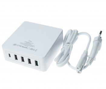 2 059 р. Устройство зарядное в розетку 5 USB TFN TFN tfn-wc05  с доставкой в г. Керчь. Увеличить фотографию 2