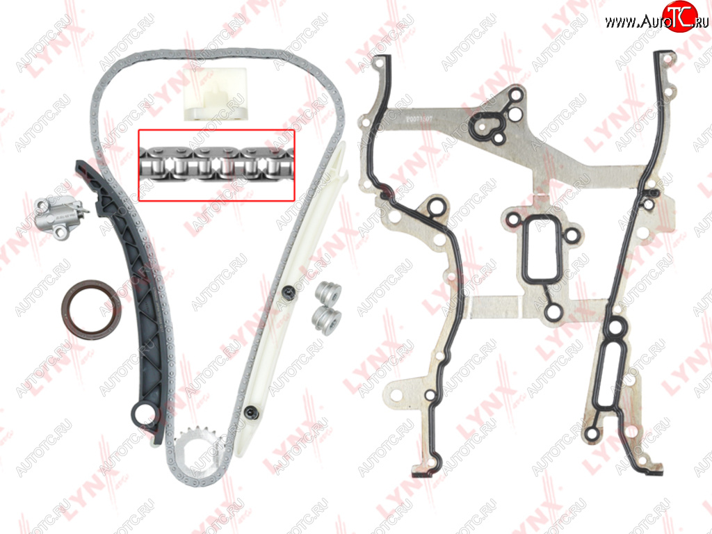 10 999 р. Комплект цепи ГРМ OPEL Astra J (1.4) (цепь+башмак+2 успокоит+натяж+звезда+прокл кр ГРМ+сальник) LYNX LYNX tk0011  с доставкой в г. Керчь