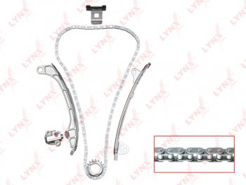 13 099 р. Комплект цепи ГРМ TOYOTA Camry (06-),Venza (08-) (2.52.7) (цепь+башмак+2 успок+натяж+1 звезда) LYNX LYNX tk0044  с доставкой в г. Керчь. Увеличить фотографию 1