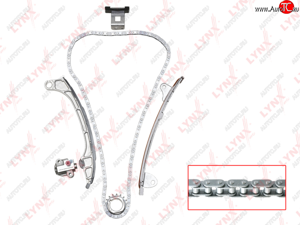 13 099 р. Комплект цепи ГРМ TOYOTA Camry (06-),Venza (08-) (2.52.7) (цепь+башмак+2 успок+натяж+1 звезда) LYNX LYNX tk0044  с доставкой в г. Керчь