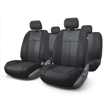 Универсальные чехлы сидений (майка, 9 предм., полиэстер-сетка (AIRBAG)) AUTOPROFI  (черные)