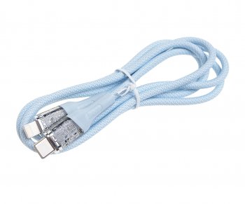 499 р. Кабель iPhone (5-)-USB Type C 1.2м HOCO HOCO u111 blue HOCO u111 blue  с доставкой в г. Керчь. Увеличить фотографию 1