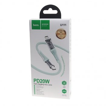499 р. Кабель iPhone (5-)-USB Type C 1.2м HOCO HOCO u111 green  с доставкой в г. Керчь. Увеличить фотографию 2