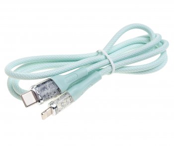 499 р. Кабель iPhone (5-)-USB Type C 1.2м HOCO HOCO u111 green  с доставкой в г. Керчь. Увеличить фотографию 1