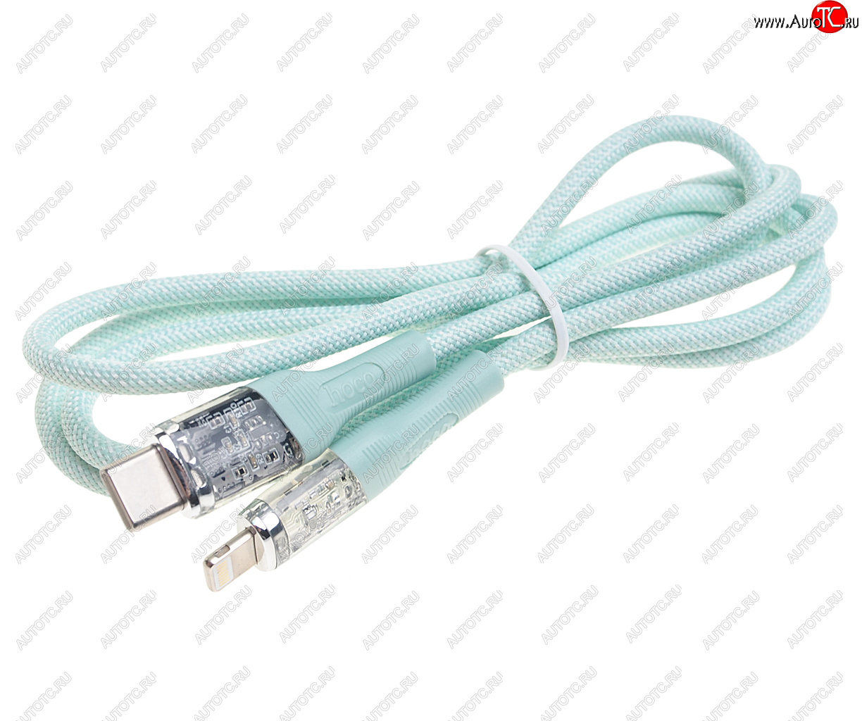 499 р. Кабель iPhone (5-)-USB Type C 1.2м HOCO HOCO u111 green  с доставкой в г. Керчь