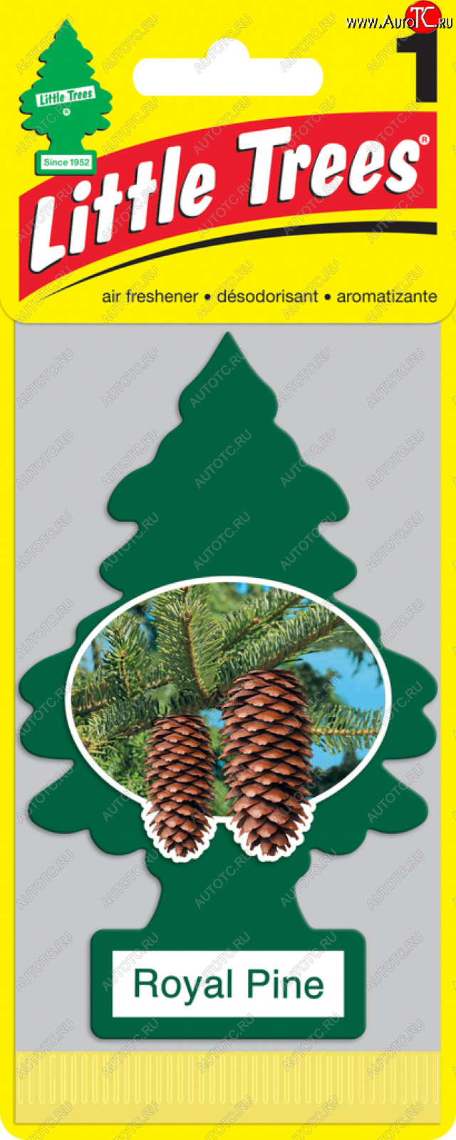 159 р. Ароматизатор подвесной пластина (сосна королевская) Елочка CAR FRESHNER CAR FRESHNER u1p-10101-russ  с доставкой в г. Керчь