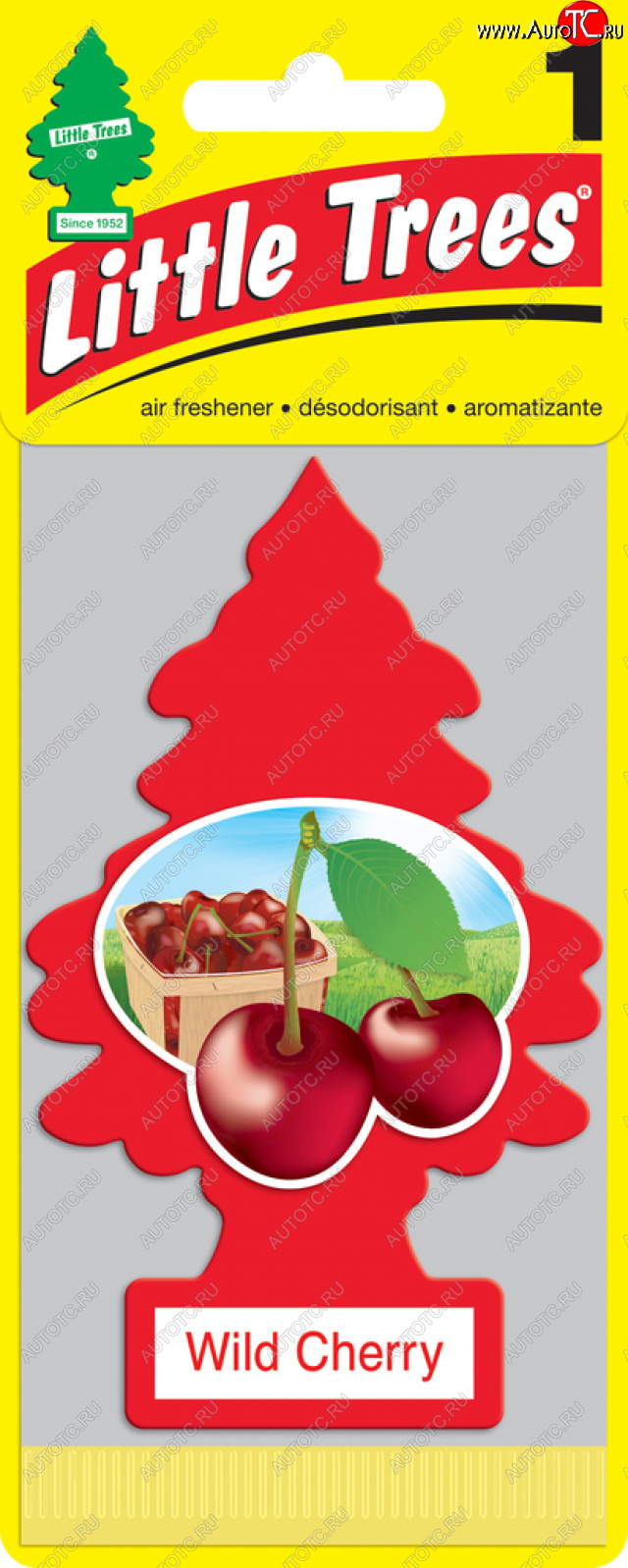 159 р. Ароматизатор подвесной пластина (вишня) Елочка CAR FRESHNER CAR FRESHNER u1p-10311-russ  с доставкой в г. Керчь