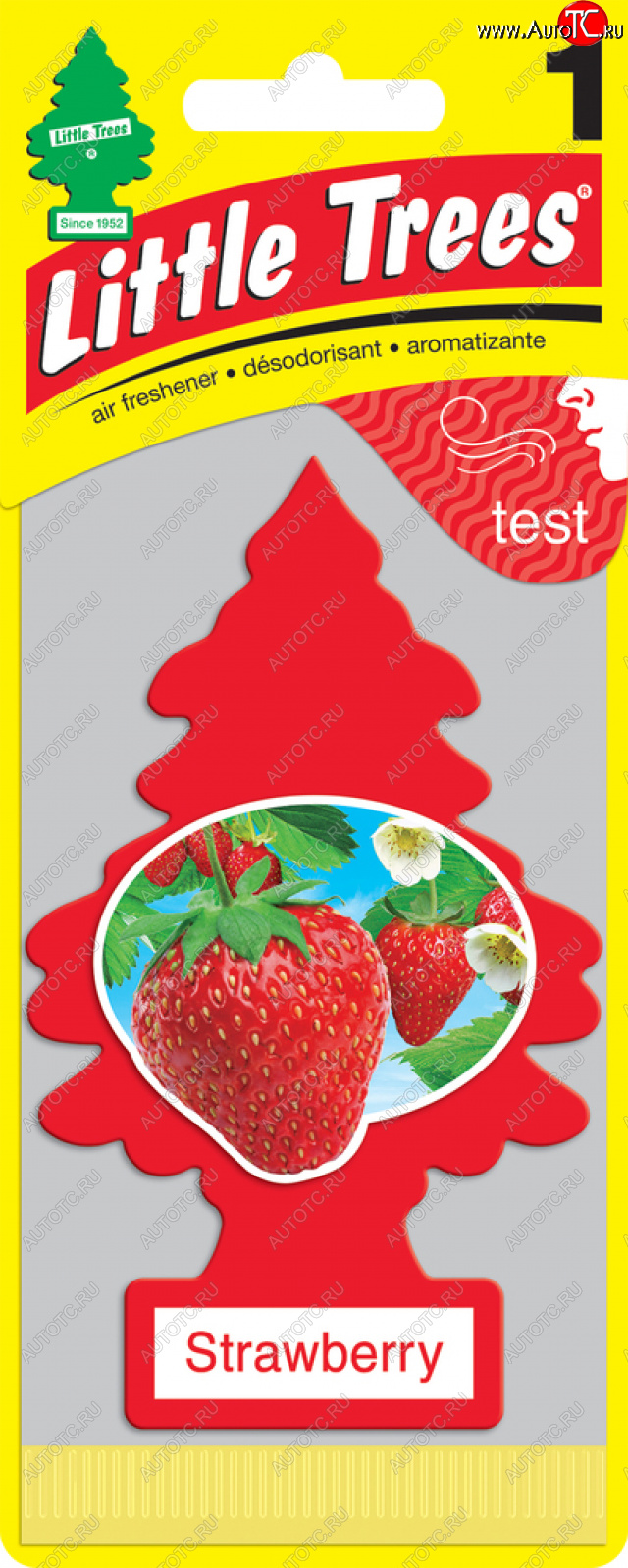 159 р. Ароматизатор подвесной пластина (клубника) Елочка CAR FRESHNER CAR FRESHNER u1p-10312-russ  с доставкой в г. Керчь