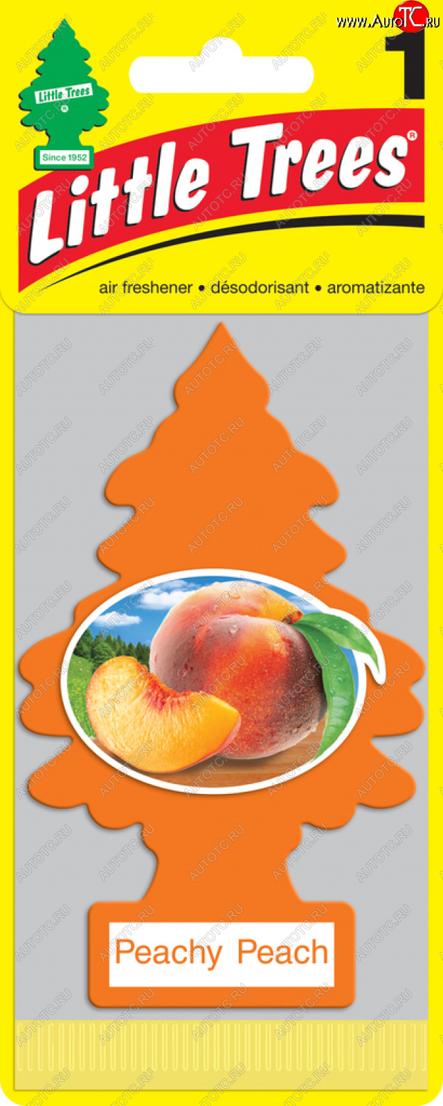 159 р. Ароматизатор подвесной пластина (персик) Елочка CAR FRESHNER CAR FRESHNER u1p-10319-russ  с доставкой в г. Керчь