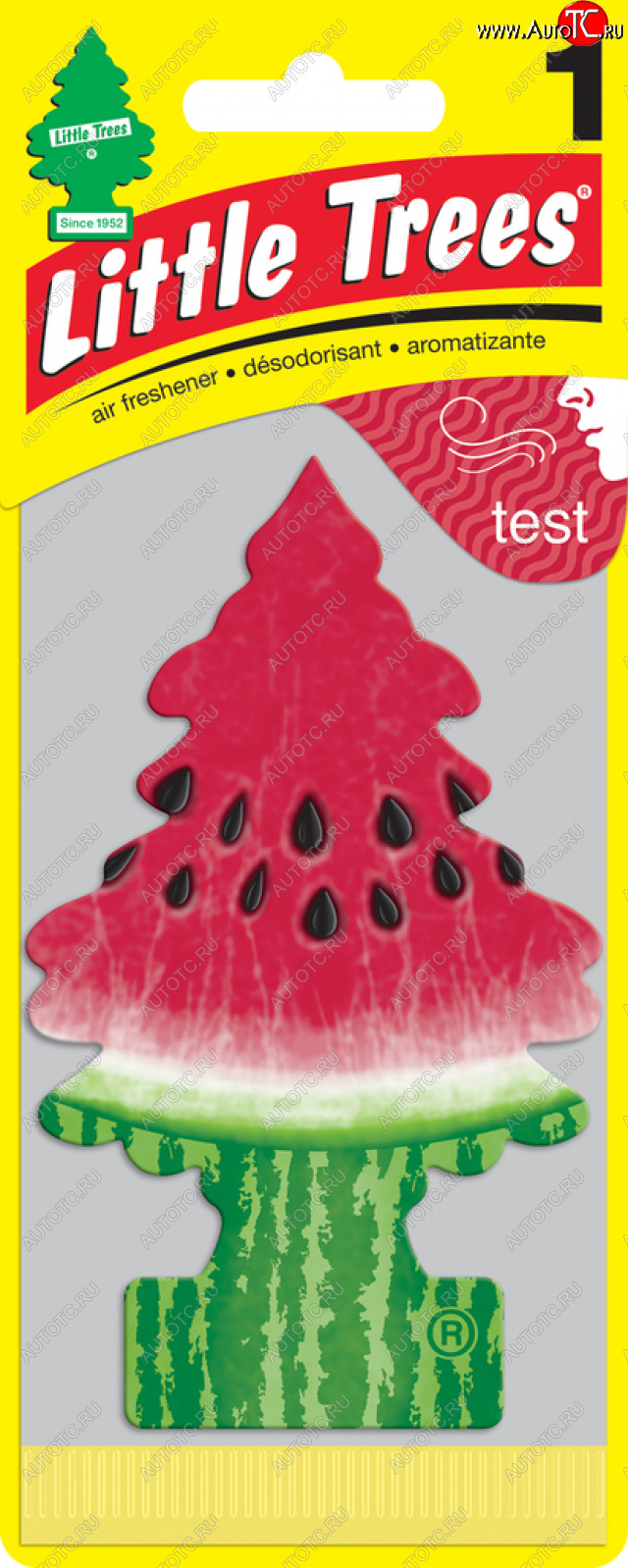 157 р. Ароматизатор подвесной пластина (арбуз) Елочка CAR FRESHNER CAR FRESHNER u1p-10320-russ  с доставкой в г. Керчь