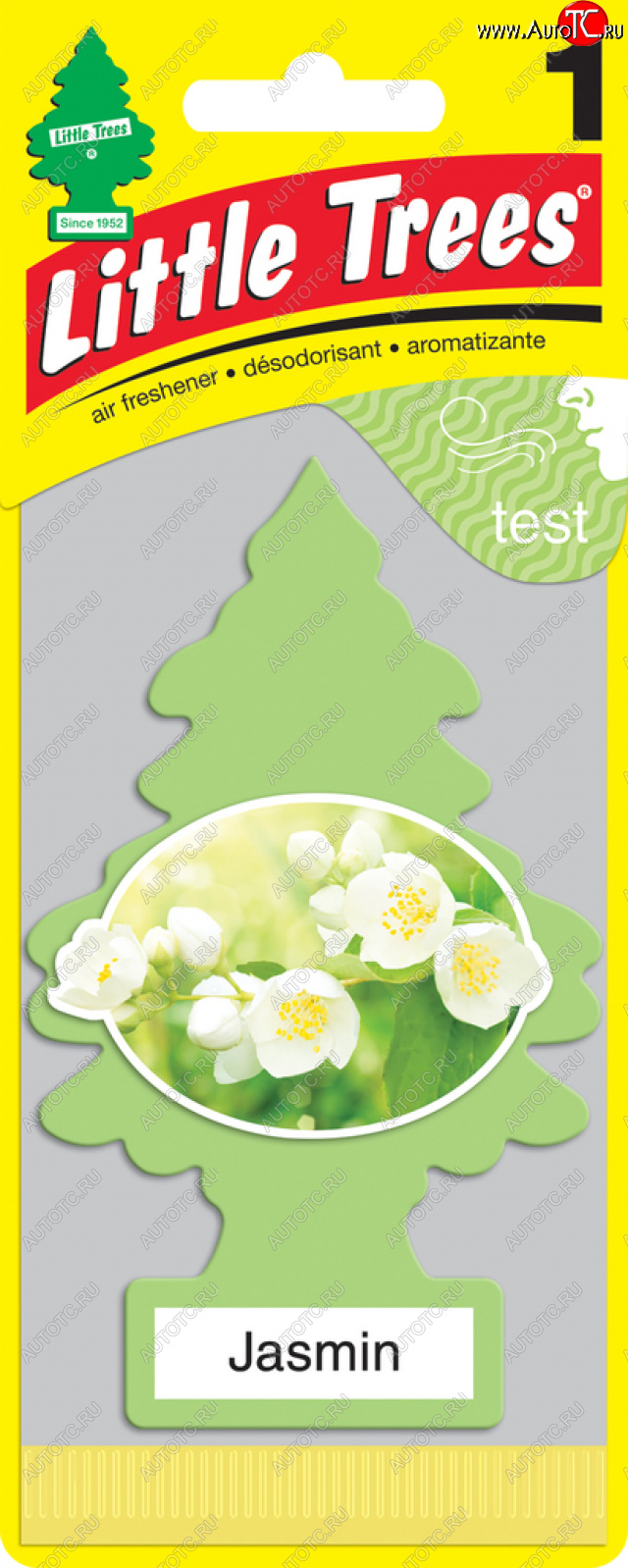 159 р. Ароматизатор подвесной пластина (жасмин) Елочка CAR FRESHNER CAR FRESHNER u1p-10433-russ  с доставкой в г. Керчь