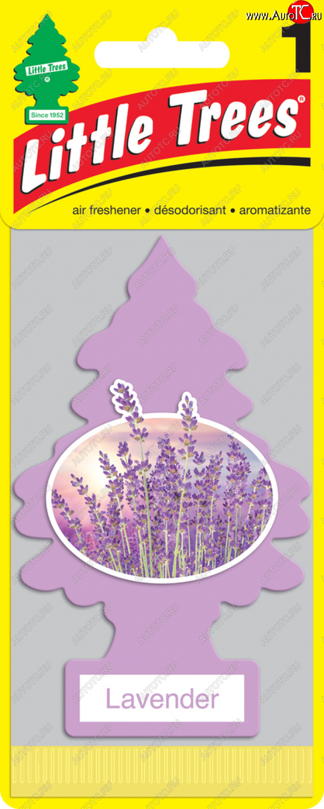 159 р. Ароматизатор подвесной пластина (лаванда) Елочка CAR FRESHNER CAR FRESHNER u1p-10435-russ  с доставкой в г. Керчь